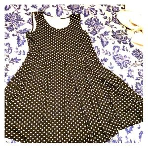 Polka dot fit & flare dress